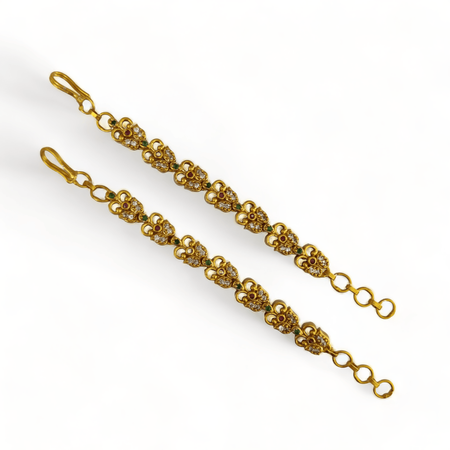 Opal Touch - Starry Nocturne Matil - Red-Green-White Matte Plated Black - Ear Chain