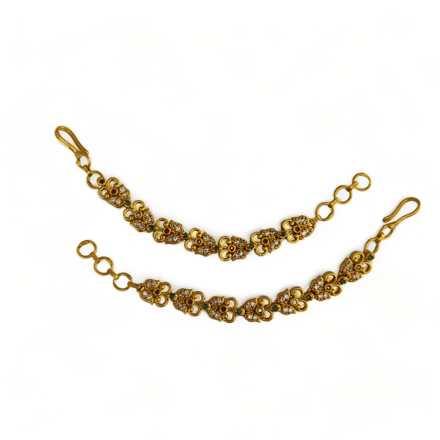 Opal Touch - Starry Nocturne Matil - Red-Green-White Matte Plated Black - Ear Chain