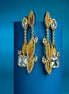 Statement Gold Plated Drop Earrings - Opal Touch