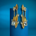 Statement Gold Plated Drop Earrings - Opal Touch