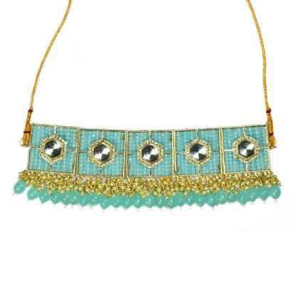 Stylish Chocker Necklace Set With Pearls - Opal Touch