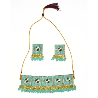 Stylish Chocker Necklace Set With Pearls - Opal Touch