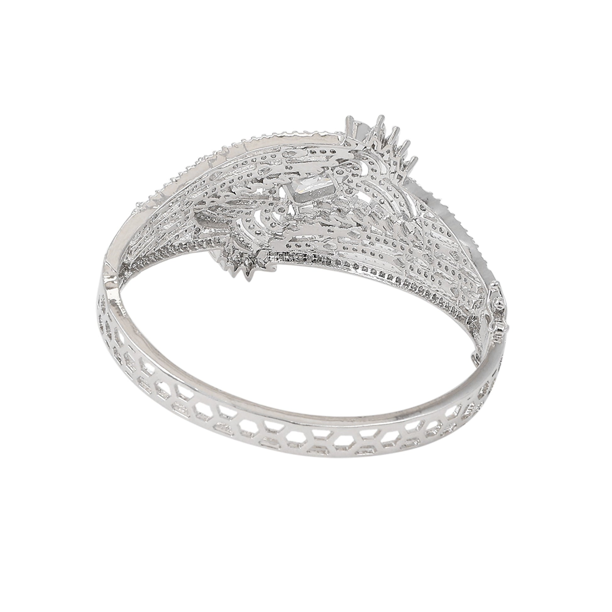 Opal Touch - Stylish Cubic Zirconia Kada Bracelet - Bracelet