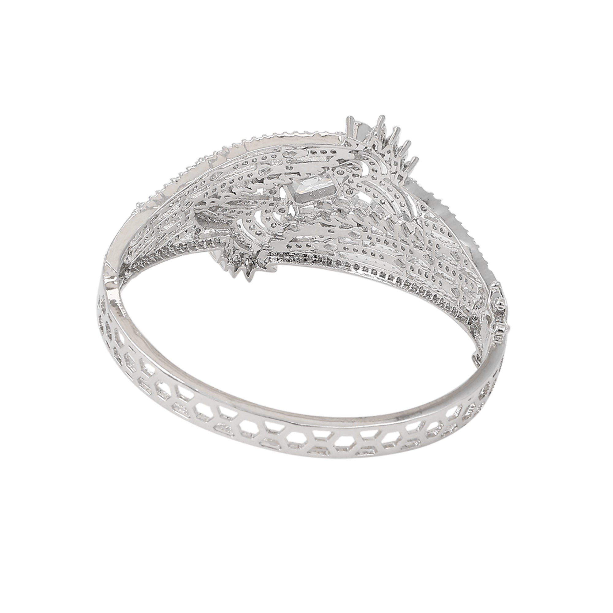 Opal Touch - Stylish Cubic Zirconia Kada Bracelet - Bracelet