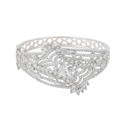 Opal Touch - Stylish Cubic Zirconia Kada Bracelet - Bracelet