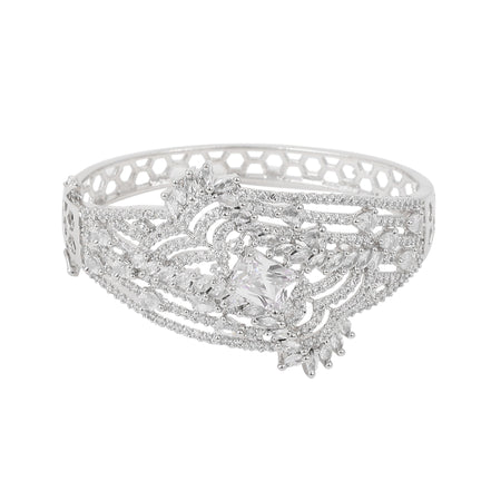 Opal Touch - Stylish Cubic Zirconia Kada Bracelet - Bracelet