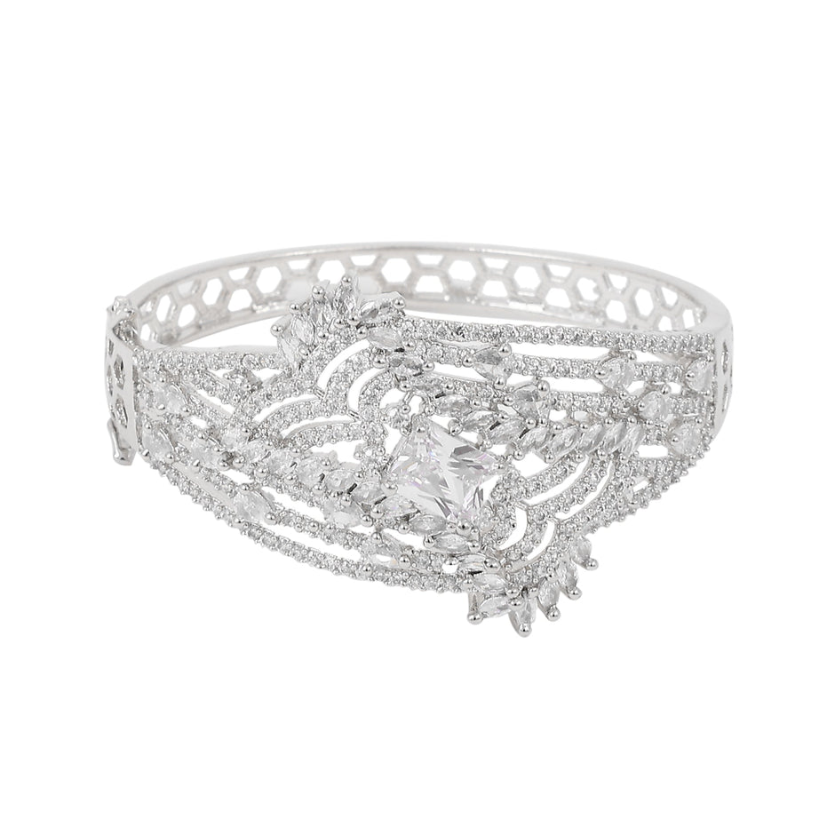 Opal Touch - Stylish Cubic Zirconia Kada Bracelet - Bracelet