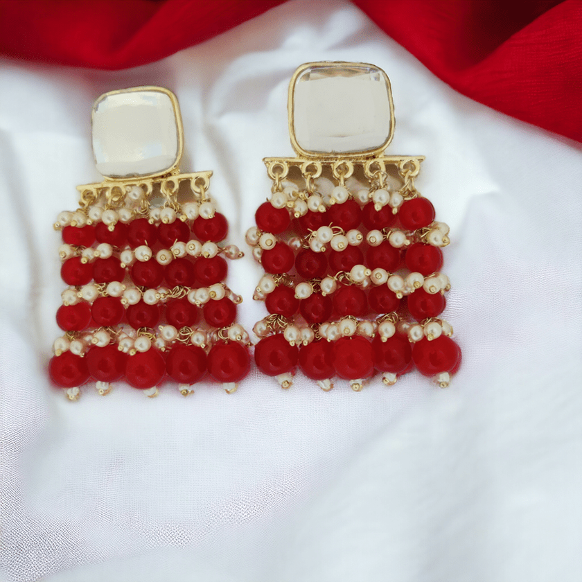 Opal Touch - Stylish Pearl Danglers - Earrings