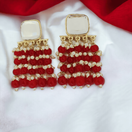 Opal Touch - Stylish Pearl Danglers - Earrings
