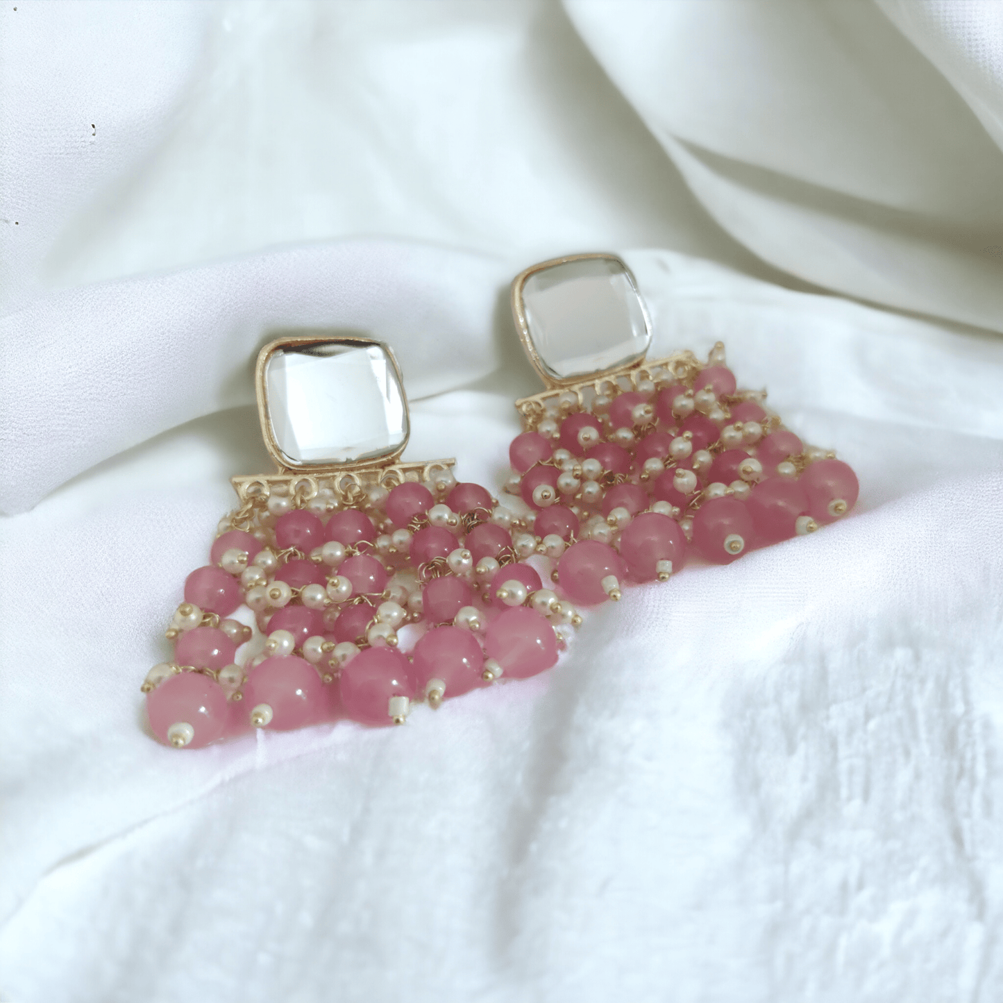 Opal Touch - Stylish Pearl Danglers - Earrings