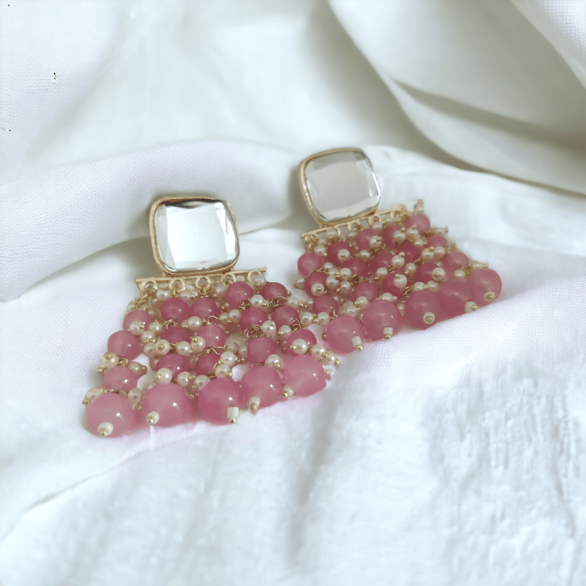 Opal Touch - Stylish Pearl Danglers - Earrings