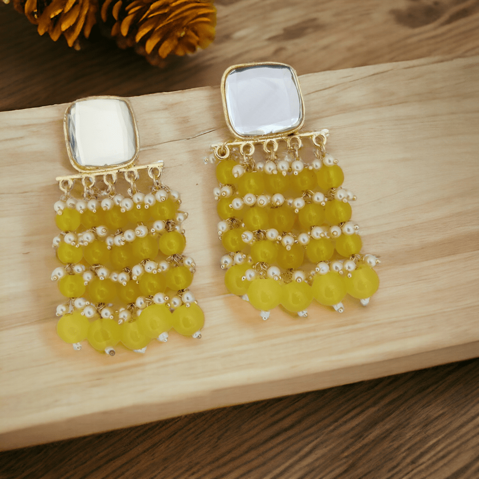 Opal Touch - Stylish Pearl Danglers - Earrings