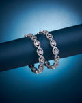 Stylish Polki Rhodium Bangles (Pack of 2) - Opal Touch