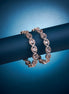 Opal Touch - Stylish Polki Rose Gold Bangles (Pack of 2) - Bangles