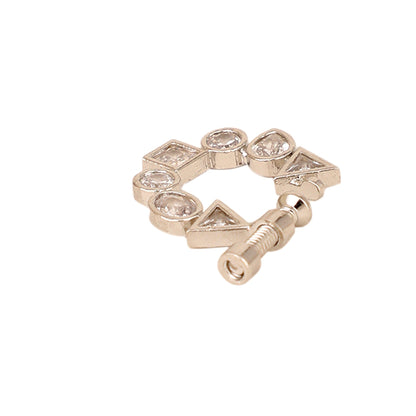 Opal Touch - Stylish Rhodium CZ Nose Pin | High-Quality Cubic Zirconia - Nose pin