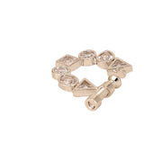 Opal Touch - Stylish Rhodium CZ Nose Pin | High-Quality Cubic Zirconia - Nose pin