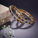 Bangles - Stylish Zig Zag Oval Gold Bangles (Pack of 2) - Opal Touch