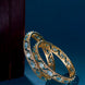 Opal Touch - Stylish Zig Zag Oval Gold Bangles (Pack of 2) - Bangles