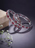 Stylish Zig Zag Oval Rhodium Bangles (Pack of 2) - Opal Touch