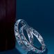 Opal Touch - Stylish Zig Zag Oval Rhodium Bangles (Pack of 2) - Bangles