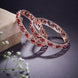 Stylish Zig Zag Oval Rose Gold Bangles (Pack of 2) - Opal Touch