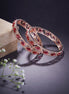 Stylish Zig Zag Oval Rose Gold Bangles (Pack of 2) - Opal Touch