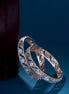 Opal Touch - Stylish Zig Zag Oval Rose Gold Bangles (Pack of 2) - Bangles