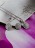 Opal Touch - Subtle Rhodium Locket Set with Filigree Detailing - Locket Set