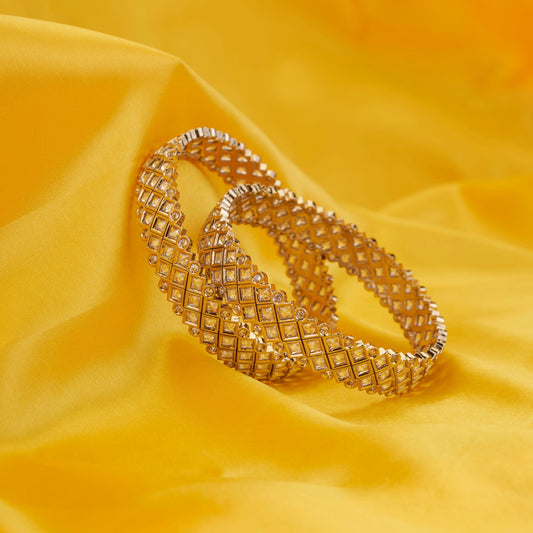 Bangles - Suvarna Rekha Mehendi Plated Bangles - Opal Touch