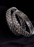 Bangles - Suvarna Rekha Rhodium Plated Bangles - Opal Touch