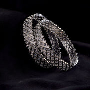 Bangles - Suvarna Rekha Rhodium Plated Bangles - Opal Touch