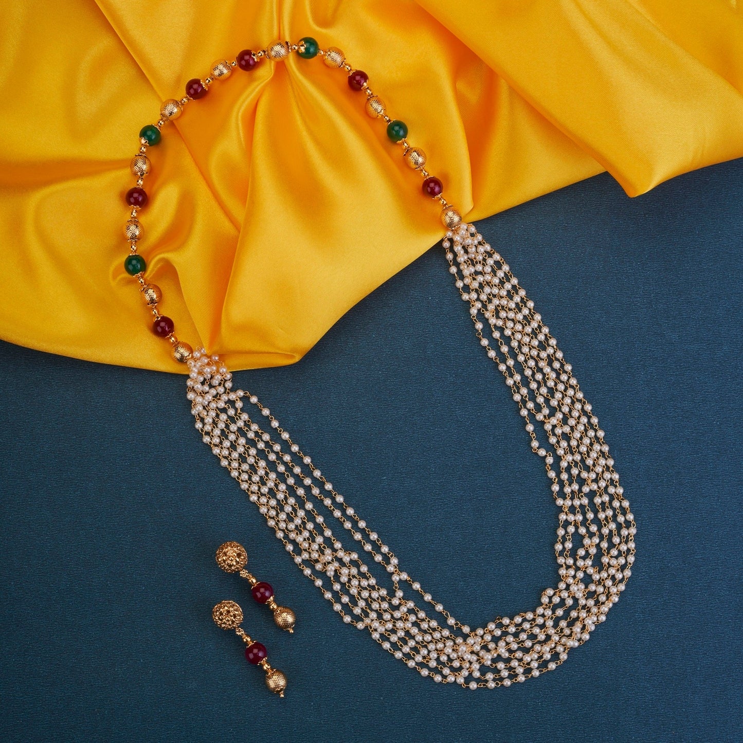 Necklace - Swarnika Sutra Necklace Set - Opal Touch