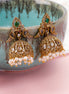 Jhumka - Tarangika Matte Black Plated Jhumka - Opal Touch