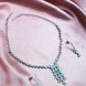 Teardrop Rhinestone Necklace and Earrings Jewelry Set - Opal Touch