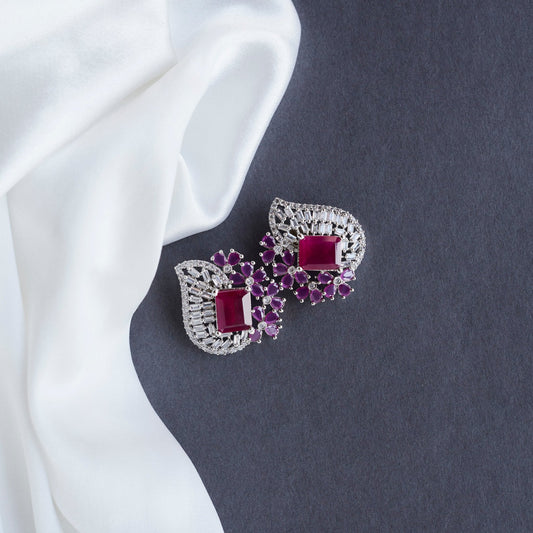 Studs - Thoughtful Rhodium Studs - Opal Touch