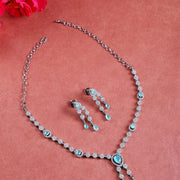 Timeless American Diamond Necklace and Earring Set - Opal Touch