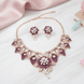 Timeless Flower Petals Rose Gold Necklace - Opal Touch