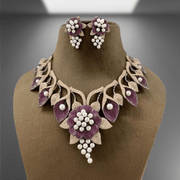 Opal Touch - Timeless Flower Petals Rose Gold Necklace - Necklace
