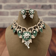 Opal Touch - Timeless Flower Petals Rose Gold Necklace - Necklace