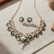 Timeless Flower Petals Rose Gold Necklace - Opal Touch