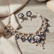 Timeless Flower Petals Rose Gold Necklace - Opal Touch