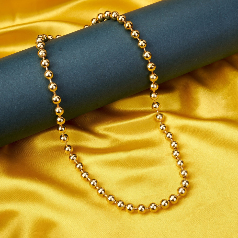 Chain - Timeless Gold Plated Ball Chain - Opal Touch