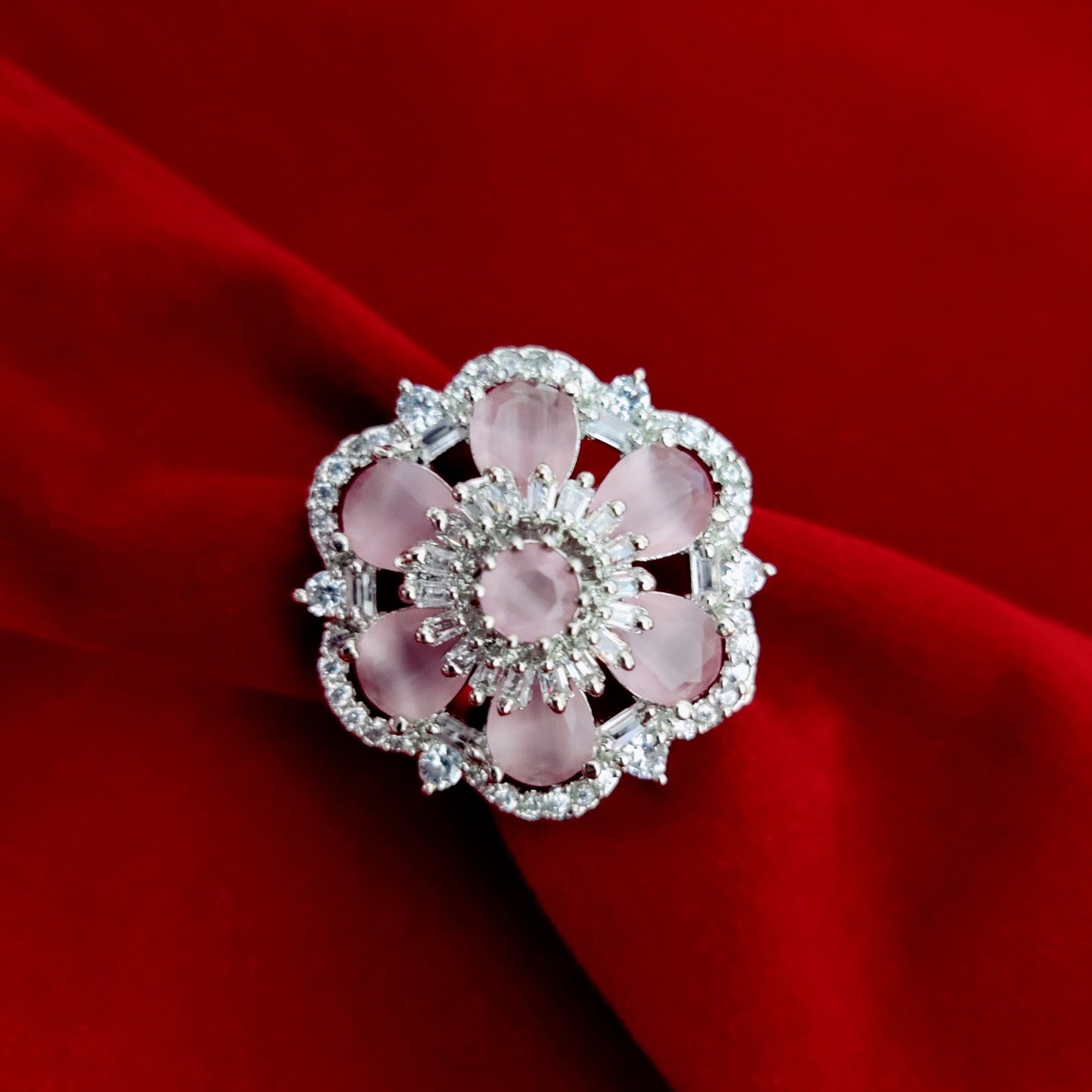 Opal Touch - Timeless Luster White Rhodium Ring - Ring