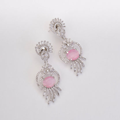 Timeless Rhodium Earrings - Opal Touch