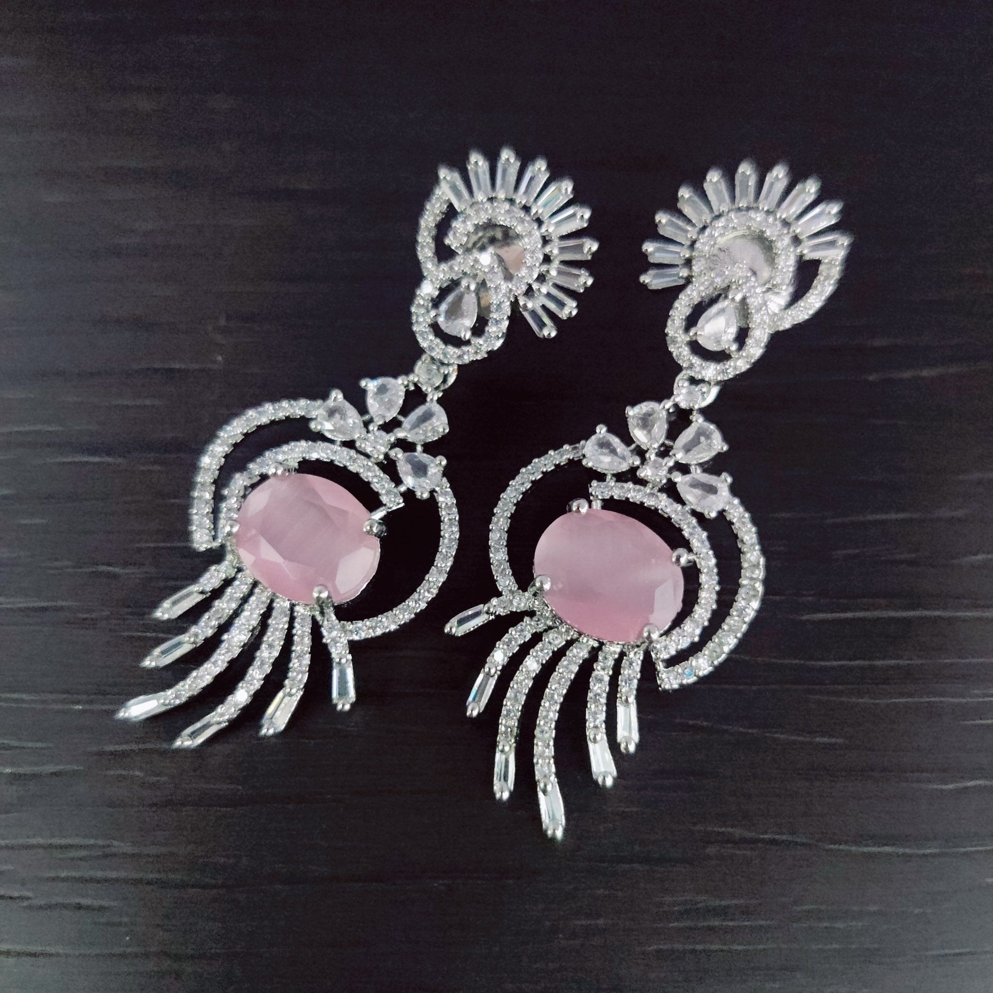 Opal Touch - Timeless Rhodium Earrings - Earrings
