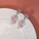 Timeless Rhodium Earrings - Opal Touch