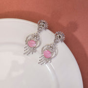 Timeless Rhodium Earrings - Opal Touch