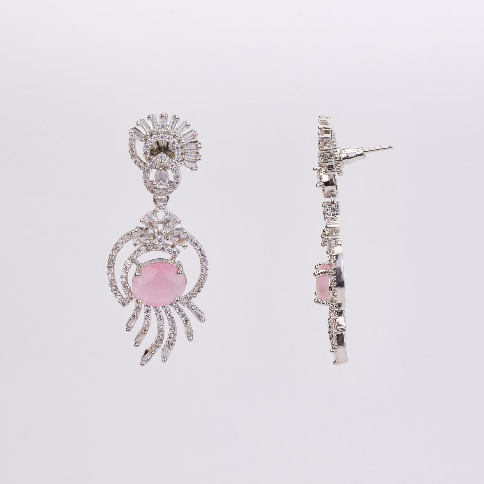 Timeless Rhodium Earrings - Opal Touch