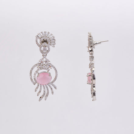 Timeless Rhodium Earrings - Opal Touch