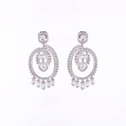 Opal Touch - Timeless Rhodium Studs - Earrings